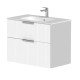 Vannas istabas skapītis KAME BIG ar izlietni Elida 81x46cm, rievota fasāde, balts matēts Vannas istabas skapītis KAME BIG ar izlietni Elida 81x46cm, rievota fasāde, balts matēts