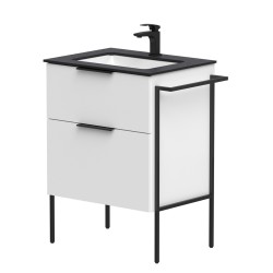 Vannas istabas skapītis KAME BIG ar izlietni ILSA 61x46cm, matēts balts