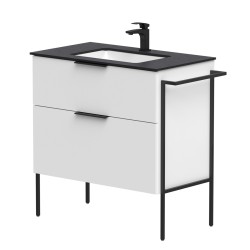 Vannas istabas skapītis KAME BIG ar izlietni ILSA 81x46cm, matēts balts