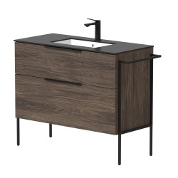 Vannas istabas skapītis KAME BIG ar izlietni ILSA 101x46cm, brūns ozols