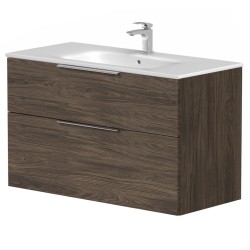 Vannas istabas skapītis KAME BIG ar izlietni Elida 101x46cm, brūns ozols