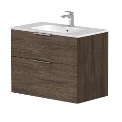 Vannas istabas skapītis KAME BIG ar izlietni Elida 81x46cm, brūns ozols