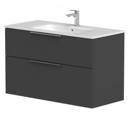 Vannas istabas skapītis KAME BIG ar izlietni Elida 101x46cm, grafīts