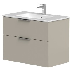 Vannas istabas skapītis KAME BIG ar izlietni Elida 81x46cm, taupe