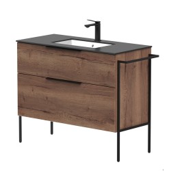 Vannas istabas skapītis KAME BIG ar izlietni ILSA 101x46cm, tobacco oak