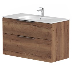 Vannas istabas skapītis KAME BIG ar izlietni Elida 101x46cm, tobacco oak