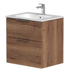 Vannas istabas skapītis KAME BIG ar izlietni Elida 61x46cm, tobacco oak