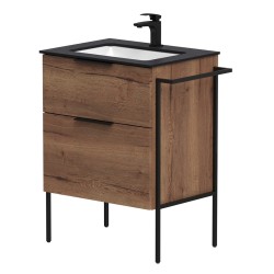 Vannas istabas skapītis KAME BIG ar izlietni ILSA 61x46cm, tobacco oak