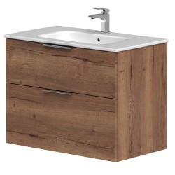 Vannas istabas skapītis KAME BIG ar izlietni Elida 81x46cm, tobacco oak