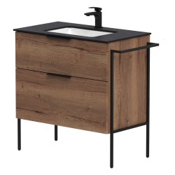 Vannas istabas skapītis KAME BIG ar izlietni ILSA 81x46cm, tobacco oak