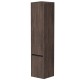 Vannas istabas augstais skapis Kame CITY 160x35cm, brūns ozols/melns profils