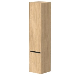 Vannas istabas augstais skapis Kame CITY 160x35cm, gaišs ozols/balts profils