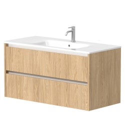 Vannas istabas skapītis Kame City ar izlietni Elide 101x46 cm, gaišs ozols/balts profils