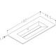 Izlietne skapītim KAME CORIAN 1 100x46.5cm, CN1014618-BS Izlietne skapītim KAME CORIAN 1 100x46.5cm, CN1014618-BS