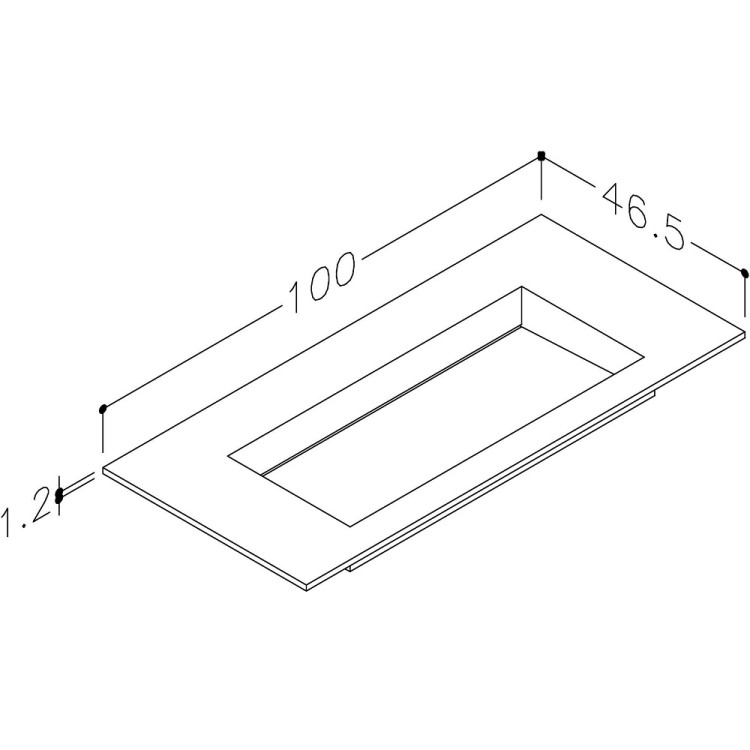 Izlietne skapītim KAME CORIAN 2 100x46.5cm, CN1002465-BS Izlietne skapītim KAME CORIAN 2 100x46.5cm, CN1002465-BS