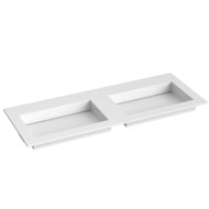 Izlietne skapītim dubultā KAME CORIAN 2 120x46.5cm, CN1202465-D-BS
