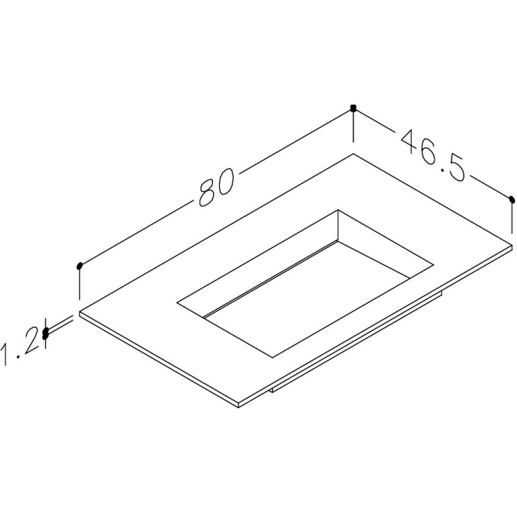 Izlietne skapītim KAME CORIAN 2 80x46.5cm, CN802465-BS Izlietne skapītim KAME CORIAN 2 80x46.5cm, CN802465-BS
