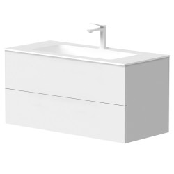 Vannas istabas skapītis Kame GAMA ar izlietni ORION 100х46cm ar push to open, balts