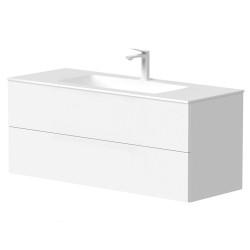 Vannas istabas skapītis Kame GAMA ar izlietni ORION 120х46cm ar push to open, balts