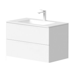 Vannas istabas skapītis Kame GAMA ar izlietni ORION 80х46cm ar push to open, balts matēts