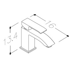 Izlietnes maisītājs Kame LEVEL, hroms