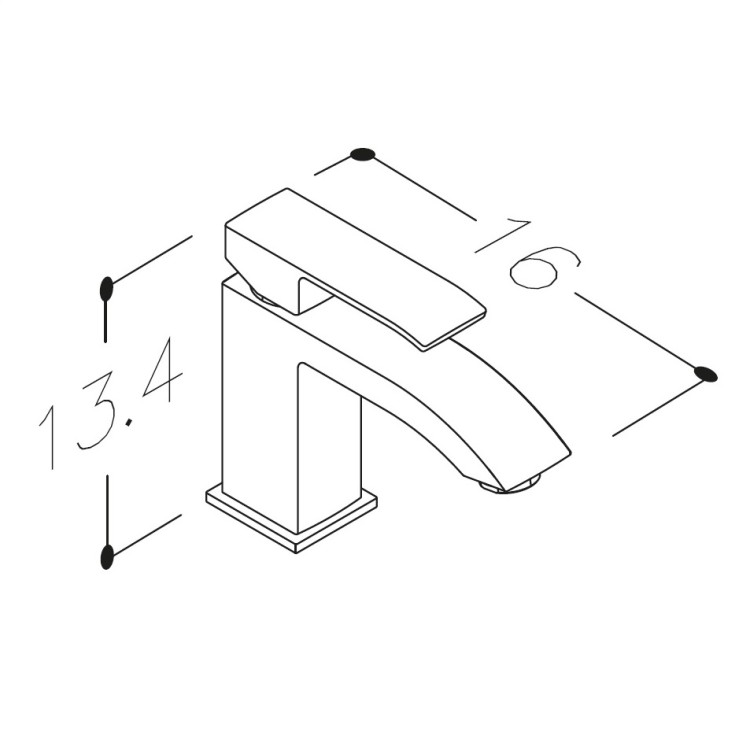 Izlietnes maisītājs Kame LEVEL, hroms