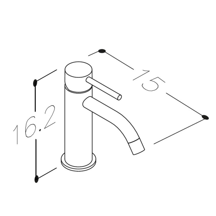 Izlietnes maisītājs Kame LIGHT, melns matēts
