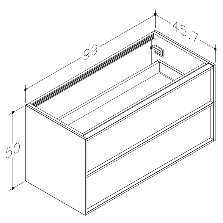 Vannas istabas skapītis ar izlietni Kame HOME 100x46cm, dabīgs ozolkoka finierējums Vannas istabas skapītis ar izlietni Kame HOME 100x46cm, dabīgs ozolkoka finierējums