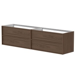 Vannas istabas skapītis izlietnei Kame HOME 2 200x46cm, brūns ozolkoka finierējums