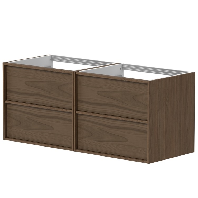 Vannas istabas skapītis izlietnei Kame HOME 2 120x46cm, brūns ozolkoka finierējums Vannas istabas skapītis izlietnei Kame HOME 2 120x46cm, brūns ozolkoka finierējums