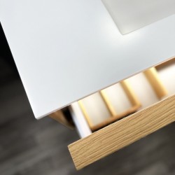 Vannas istabas skapītis izlietnei Kame HOME 100x46cm, brūns ozolkoka finierējums