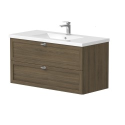 Vannas istabas skapītis ar izlietni Kame RUSTIC 105x54cm, dūmota ozolkoka finierējums