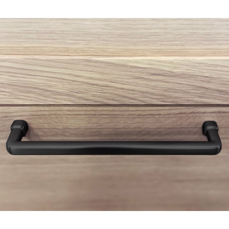 Mēbeļu rokturis KAME Rustic 16 cm, melns matēts Mēbeļu rokturis KAME Rustic 16 cm, melns matēts