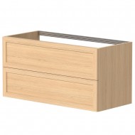 Vannas istabas skapītis izlietnei Kame RUSTIC 100x46cm, balināts ozolkoka finierējums