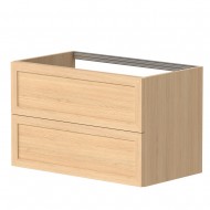 Vannas istabas skapītis izlietnei Kame RUSTIC 80x46cm, balināts ozolkoka finierējums