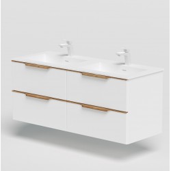 Vannas istabas skapītis dubultai izlietnei Kame AMBER 120cm, 2 x BU/6-3DR/D02-AMB