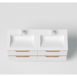 Vannas istabas skapītis dubultai izlietnei Kame AMBER 120cm, 2 x BU/6-3DR/D02-AMB