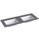 Izlietne ILSA ar augstspiediena lamināta darba virsmu Kame HPL, 121cm, WP/12-3/H11-P3-D