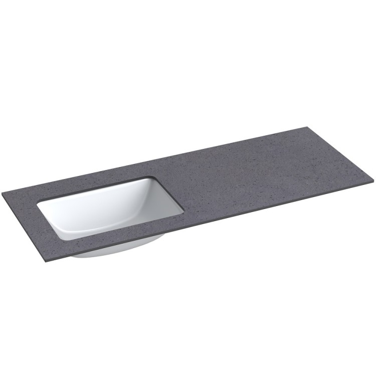 Izlietne ILSA ar augstspiediena lamināta darba virsmu Kame HPL, 121cm, WP/12-3/H11-P3-L Izlietne ILSA ar augstspiediena lamināta darba virsmu Kame HPL, 121cm, WP/12-3/H11-P3-L