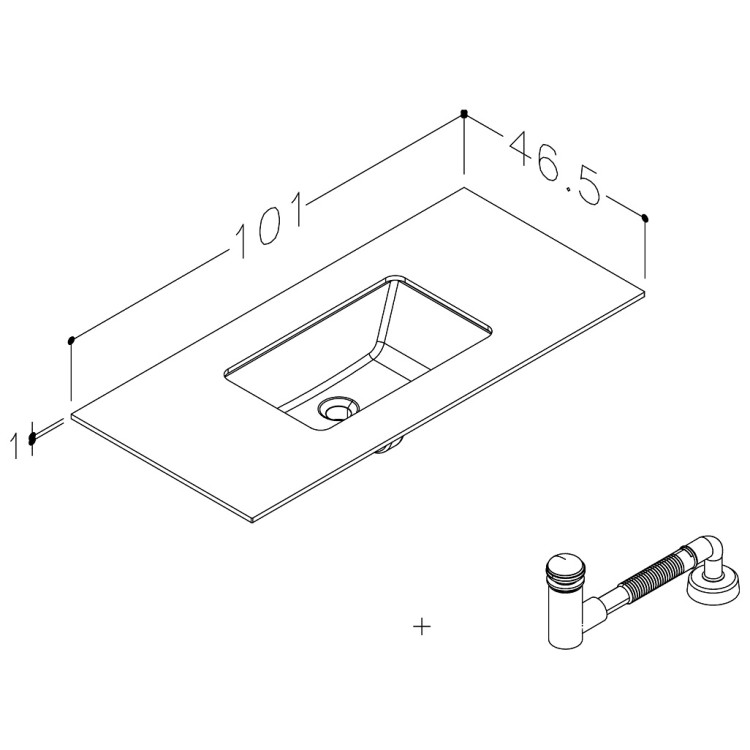 Vannas istabas skapītis KAME BIG ar izlietni ILSA 101x46cm, brūns ozols Vannas istabas skapītis KAME BIG ar izlietni ILSA 101x46cm, brūns ozols