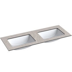 Izlietne ar augstspiediena lamināta darba virsmu Kame HPL, 121cm, WP/12-3/H12-P1-D