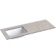 Izlietne ar augstspiediena lamināta darba virsmu Kame HPL, 121cm, WP/12-3/H12-P1-L Izlietne ar augstspiediena lamināta darba virsmu Kame HPL, 121cm, WP/12-3/H12-P1-L