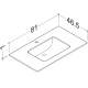 Izlietne ar augstspiediena lamināta darba virsmu Kame HPL, 81cm, WP/8-3/H12-P1 Izlietne ar augstspiediena lamināta darba virsmu Kame HPL, 81cm, WP/8-3/H12-P1