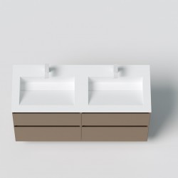 Vannas istabas skapītis dubultai izlietnei Kame LOFT 120cm, 2 x BU/6-3DR/D15-LFT