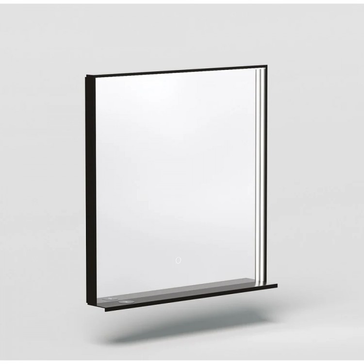 Spogulis rāmī ar LED apgaismojumu Kame INDO 80x80cm, MR-R01/80-80/BL Spogulis rāmī ar LED apgaismojumu Kame INDO 80x80cm, MR-R01/80-80/BL