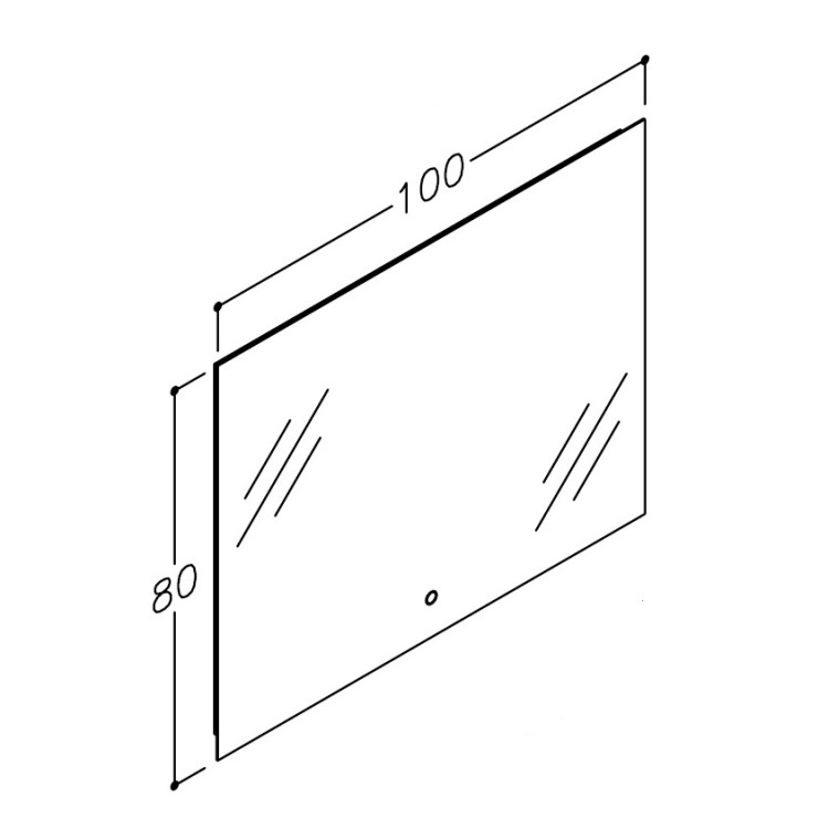 Spogulis ar dimmējamu LED apgaismojumu Kame GRACE 100x80cm, MRL/100-80