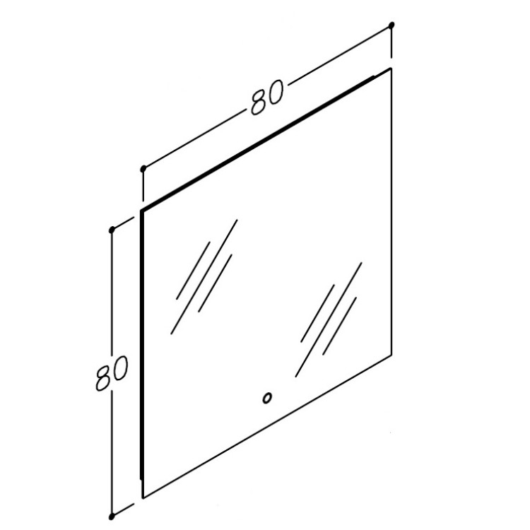Spogulis ar dimmējamu LED apgaismojumu Kame GRACE 80x80cm, MRL/80-80 Spogulis ar dimmējamu LED apgaismojumu Kame GRACE 80x80cm, MRL/80-80