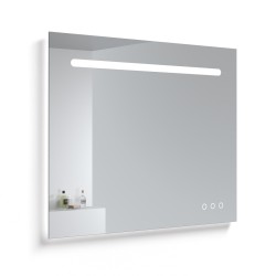 Spogulis ar LED apgaismojumu, Bluetooth un spoguļa apsildi Kame SMART, 100x80cm