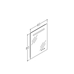 Spogulis ar LED apgaismojumu, Bluetooth un spoguļa apsildi Kame SMART, 60x80cm