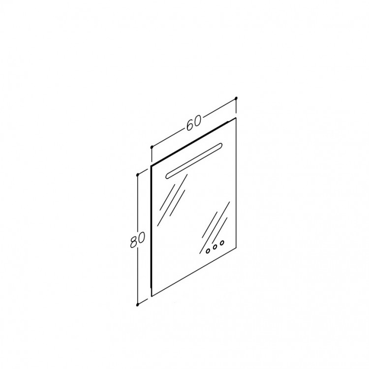 Spogulis ar LED apgaismojumu, Bluetooth un spoguļa apsildi Kame SMART, 60x80cm Spogulis ar LED apgaismojumu, Bluetooth un spoguļa apsildi Kame SMART, 60x80cm